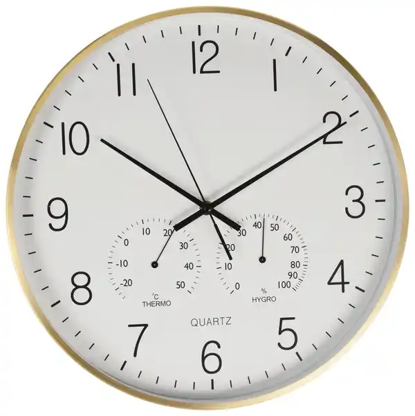 Bild 1 von Wanduhr Aluminium Goldfarben Ø ca. 38cm, Goldfarben