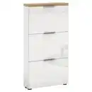 Bild 1 von Xora Schuhkipper, Weiß Hochglanz, Metall, 65x123x19 cm, stehend, Garderobe, Schuhaufbewahrung, Schuhkipper