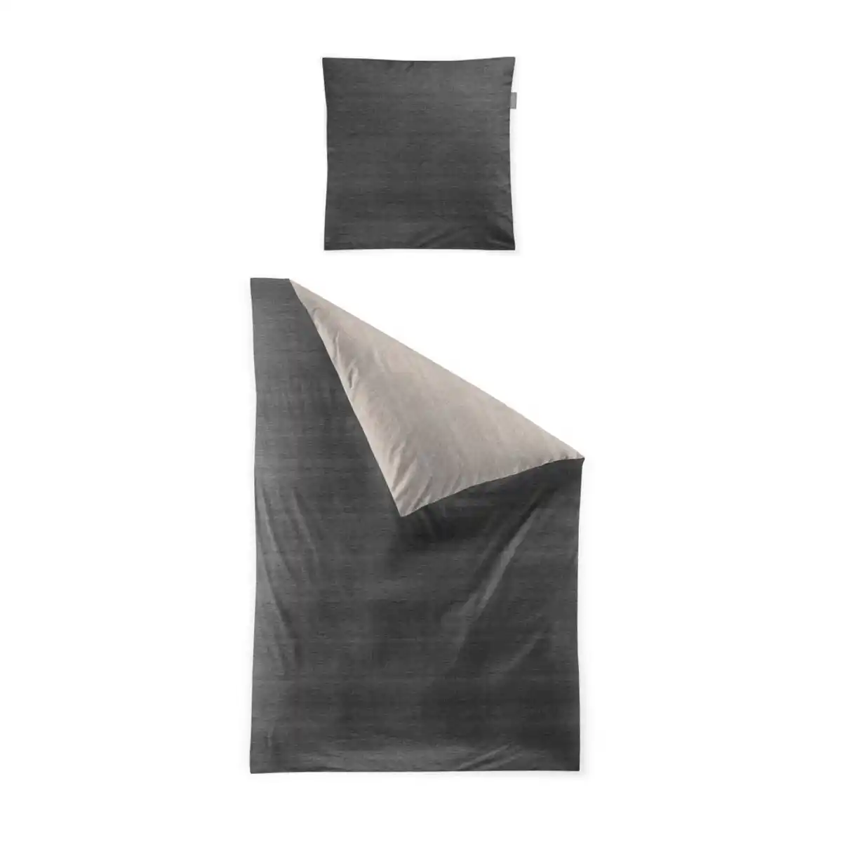 Bild 1 von Irisette Wendebettwäsche, Grau, Textil, Graphik, 135x200 cm, pflegeleicht, hautfreundlich, bügelleicht, weiche und anschmiegsame Oberfläche, Schlaftextilien, Bettwäsche, Bettwäsche, Satin-Bettw