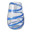 Bild 1 von Boltze Home Vase, Blau, Weiß, Glas, rund, 22 cm, zum Stellen, Dekoration, Vasen, Glasvasen