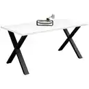 Bild 1 von Livetastic Esstisch, Schwarz, Weiß, Metall, Holzwerkstoff, rechteckig, X-Form, 100x78x200 cm, Esszimmer, Tische, Esstische