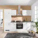 Bild 1 von FlexWell Küchenleerblock, Weiß, Weiß Hochglanz, Metall, 1 Schubladen, nur wie online abgebildet bestellbar, einmalig seitenverkehrt montierbar, 270 cm, Made in Germany, links aufbaubar, rechts auf