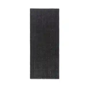 Läufer Bouclé, Schwarz, Textil, Uni, rechteckig, 80x200 cm, Oeko-Tex® Standard 100, für Fußbodenheizung geeignet, beidseitig verwendbar, in verschiedenen Größen erhältlich, pflegeleicht, stra