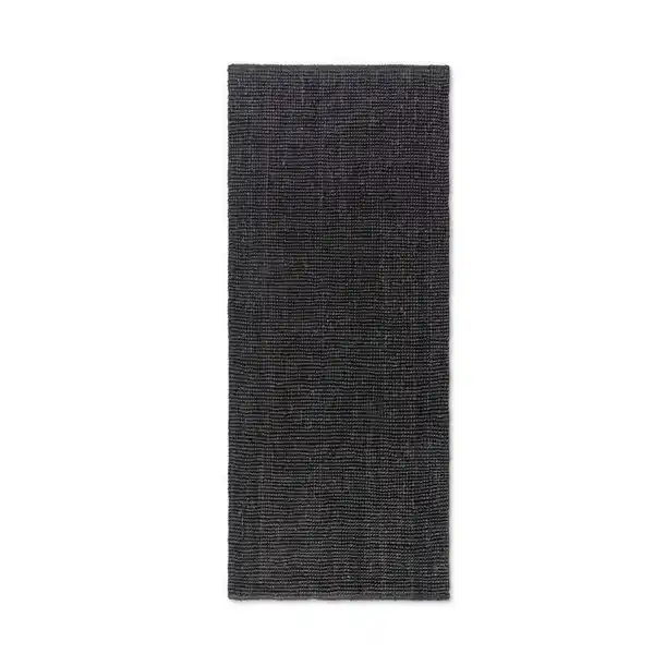 Bild 1 von Läufer Bouclé, Schwarz, Textil, Uni, rechteckig, 80x200 cm, Oeko-Tex® Standard 100, für Fußbodenheizung geeignet, beidseitig verwendbar, in verschiedenen Größen erhältlich, pflegeleicht, stra