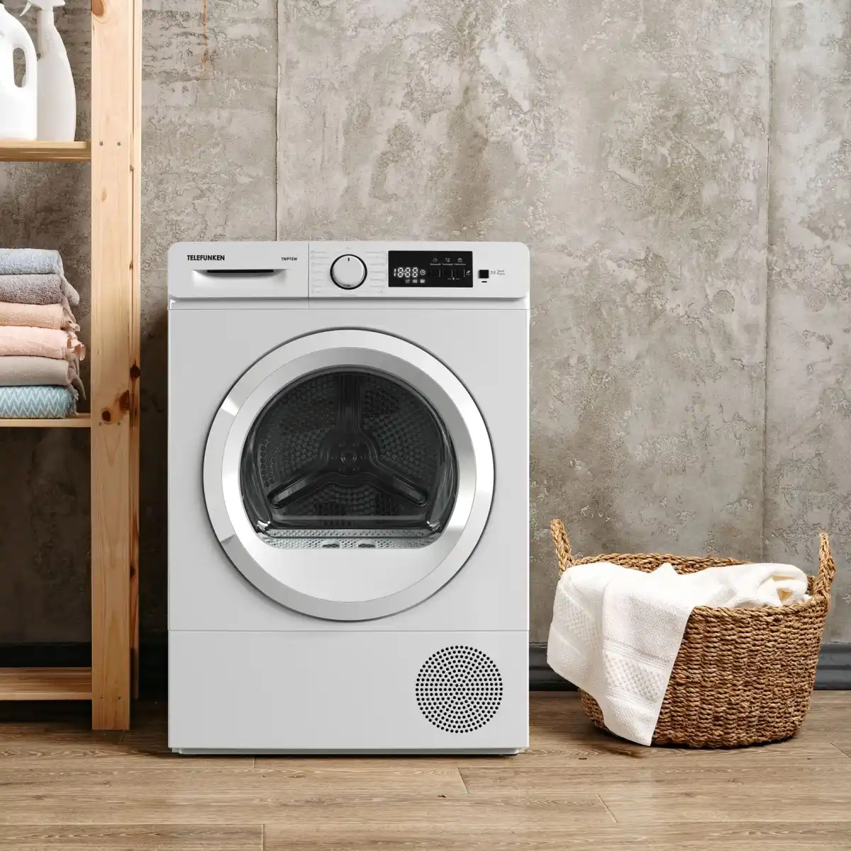 Bild 4 von Telefunken Wärmepumpentrockner 7 kg Trockner Frontlader Wäschetrockner Knitterschutz Startzeitvorwahl Leise TWP7EW