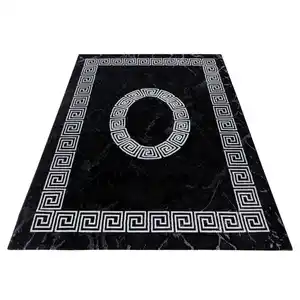 Novel Läufer Plus Black, Schwarz, Weiß, Textil, Ornament, rechteckig, 80x300 cm, Oeko-Tex® Standard 100, schmutzabweisend, für Hausstauballergiker geeignet, lichtunempfindlich, antistatisch, pfle