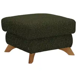 Valnatura Hocker Mercury, Olivgrün, Textil, Eiche, massiv, quadratisch, 65x47x65 cm, Stoffauswahl, Stühle