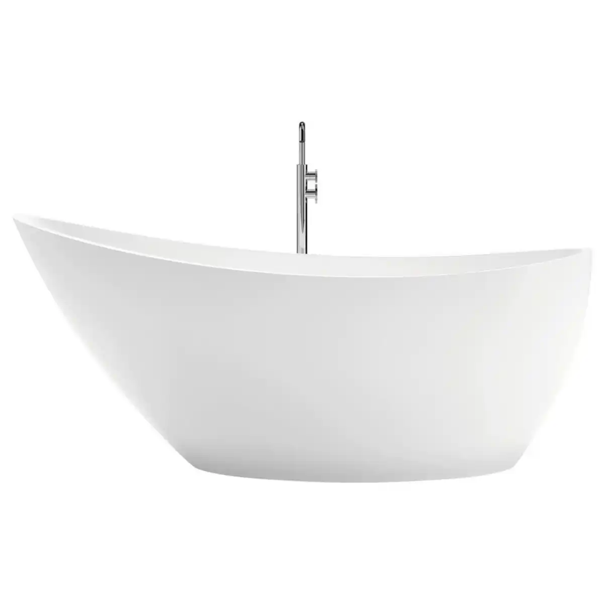 Bild 1 von Novel Badewanne Chloe, Weiß, Stein, 165x70.5x70 cm, Made in Italy, optimale Wärme- und Schallisolation, Badezimmer, Baden & Duschen, Badewannen