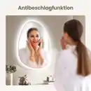Bild 4 von Emke LED Badspiegel mit Anti-Beschlag 65 x 45 cm Asymmetrisch Spiegel mit 3 Dimmbare Lichtfarben