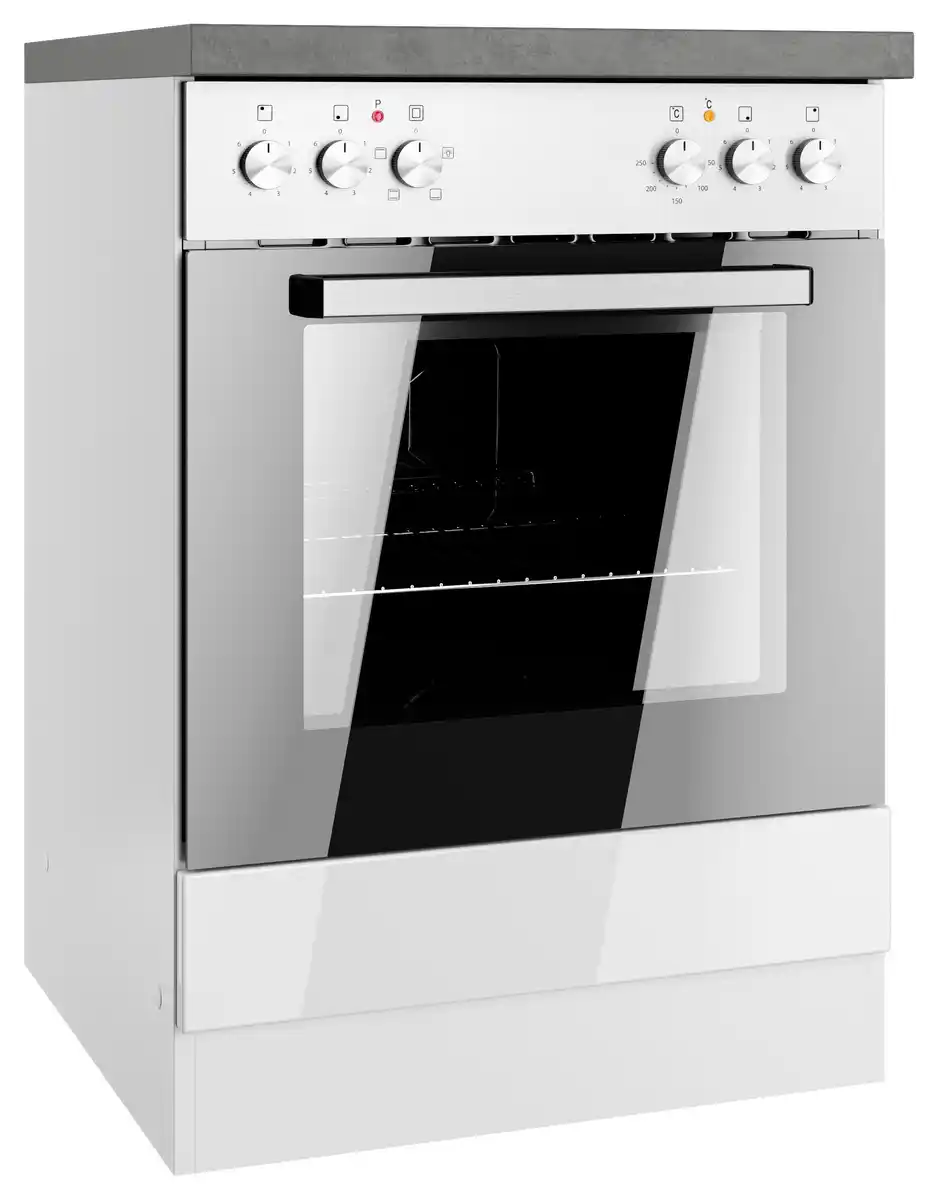 Bild 1 von Herdumbauschrank Monza ca. 60x86 cm Weiß/Grau, Grau, Weiß, Weiß Hochglanz