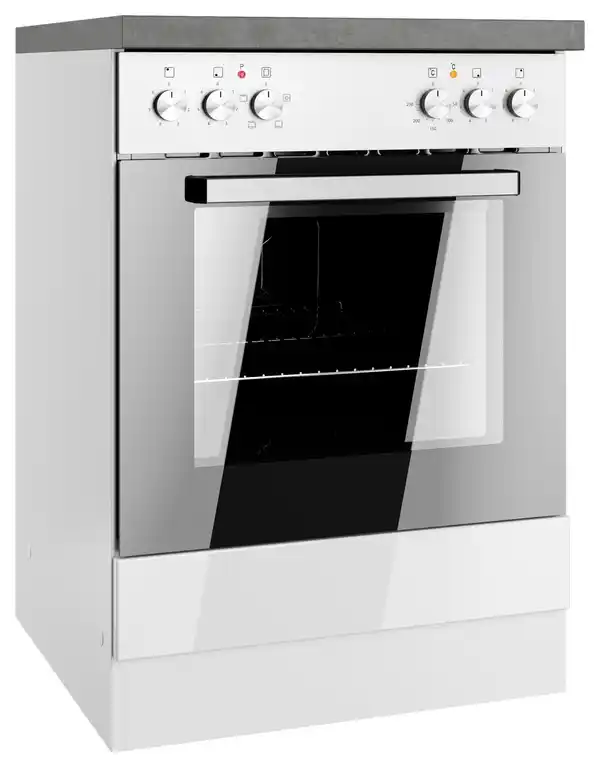 Bild 1 von Herdumbauschrank Monza ca. 60x86 cm Weiß/Grau, Grau, Weiß, Weiß Hochglanz