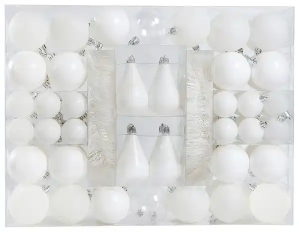 Bild 1 von Christbaumkugel-Set Joy Weiß, Weiß