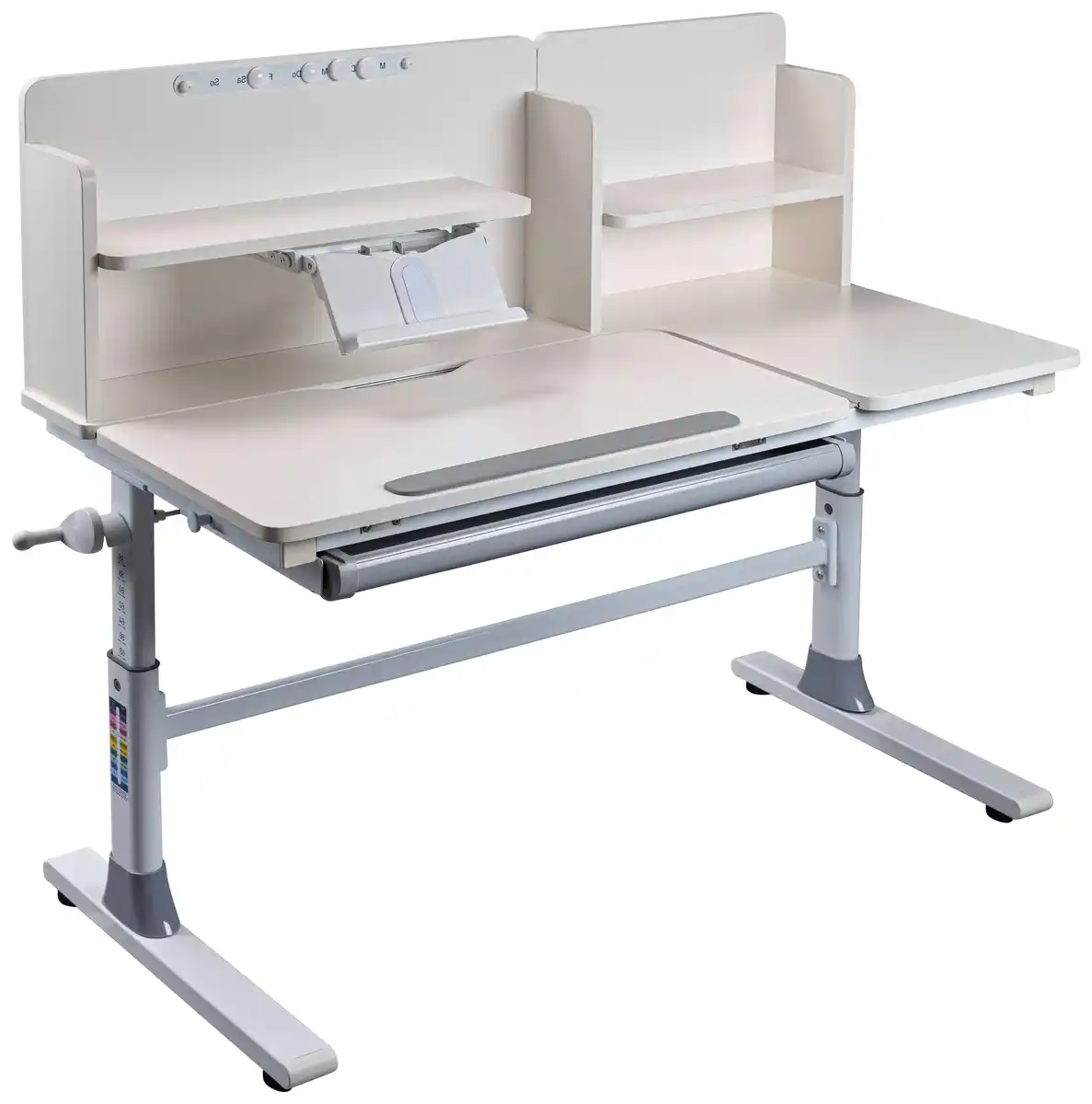 Bild 1 von Jugendschreibtisch Sören ca. 120 cm Weiß verstellbar, Weiß