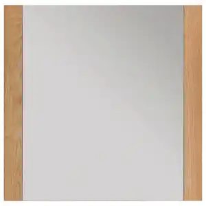 Wandspiegel, Eiche, Glas, Wildeiche, massiv, vollmassiv, Hartholz, quadratisch, 80x80x3 cm, Facettenschliff, Spiegel, Wandspiegel