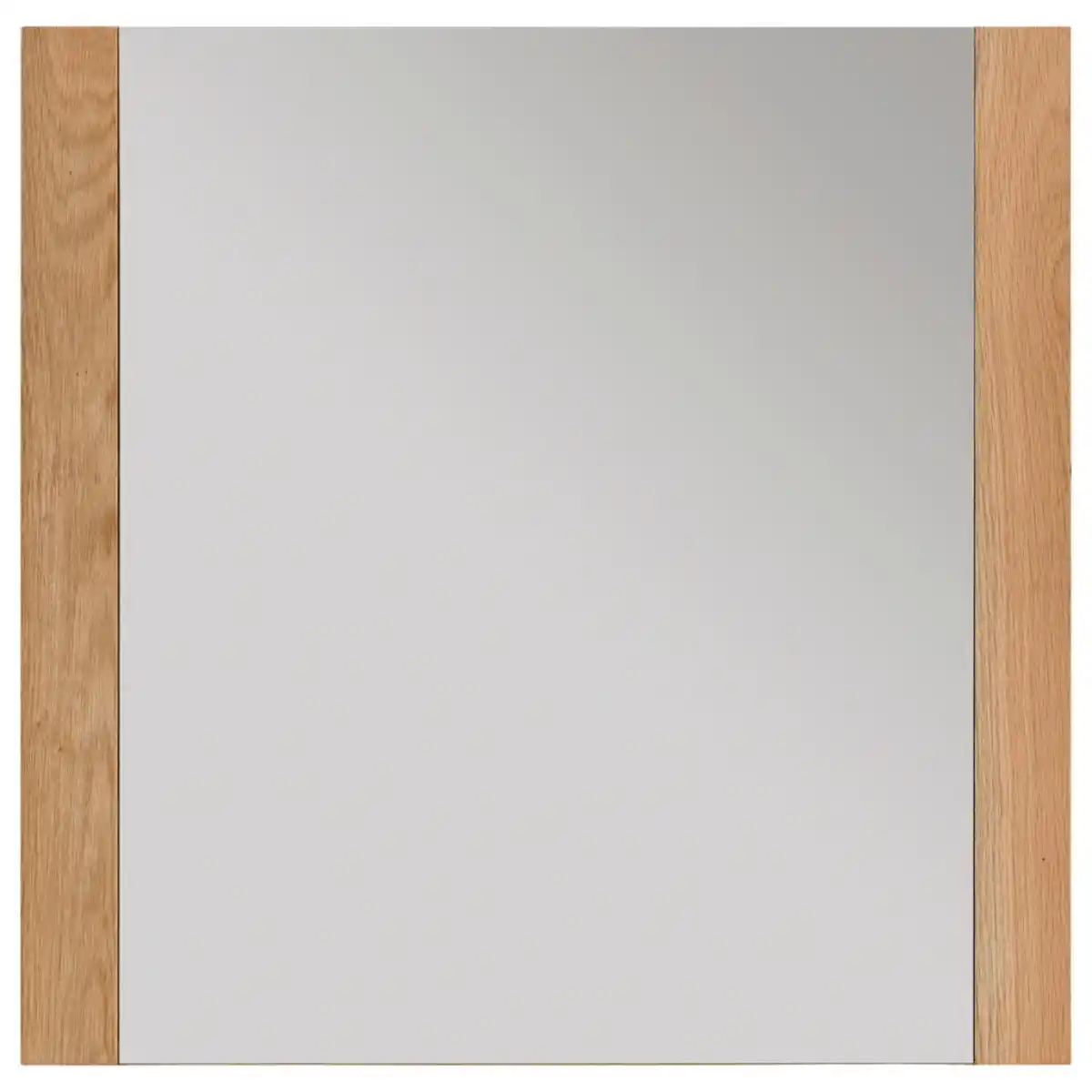 Bild 1 von Wandspiegel, Eiche, Glas, Wildeiche, massiv, vollmassiv, Hartholz, quadratisch, 80x80x3 cm, Facettenschliff, Spiegel, Wandspiegel