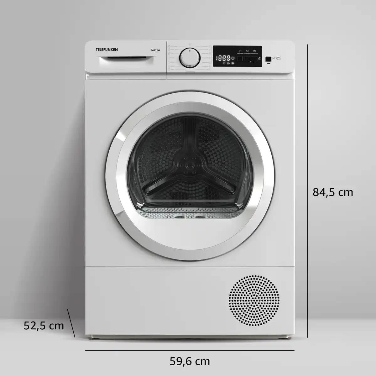 Bild 2 von Telefunken Wärmepumpentrockner 7 kg Trockner Frontlader Wäschetrockner Knitterschutz Startzeitvorwahl Leise TWP7EW