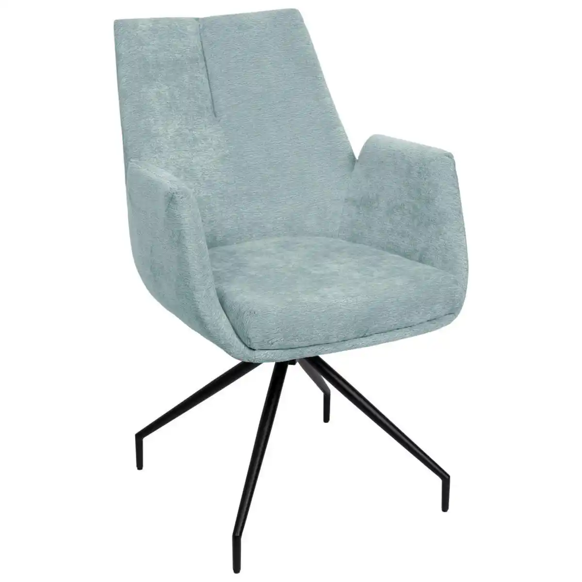 Bild 1 von Novel Armlehnstuhl, Jadegrün, Metall, Textil, konisch, Rundrohr, 58x89.5x64 cm, Sitzfläche 320° drehbar, Stühle