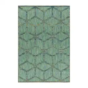 Novel Läufer Bahama, Grün, Textil, Graphik, rechteckig, 80x250 cm, Oeko-Tex® Standard 100, für Fußbodenheizung geeignet, schmutzabweisend, Hausstauballergiker lichtunempfindlich, leicht zusammen
