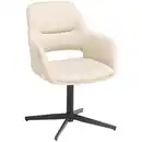 Bild 1 von Mid.you Armlehnstuhl, Schwarz, Beige, Metall, Textil, Drehkreuz, 61x85x63 cm, Sitzfläche 360° drehbar, Stühle