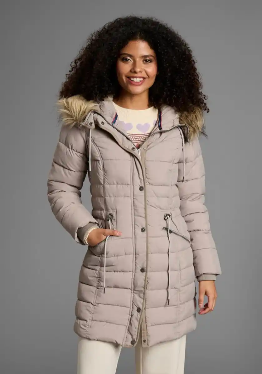 Bild 1 von KangaROOS Steppjacke mit kuscheligem, abnehmbarem Fellimitat-Kragen an der Kapuze