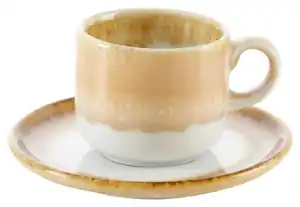 Espressotasse mit Untertasse Saturn Beige ca. 90ml