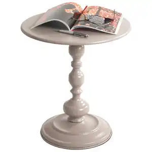 Beistelltisch, Kaschmir, Metall, rund, Säule, 46 cm, Wohnzimmer, Wohnzimmertische, Beistelltische