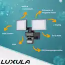 Bild 2 von LUXULA LED Strahler Fluter 2x15W 3200lm 4000K Neutralweiß Bewegungsmelder 2 Köpfe IP54