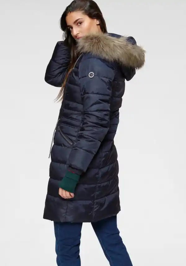 Bild 1 von KangaROOS Steppjacke mit kuscheligem, abnehmbarem Fellimitat-Kragen an der Kapuze