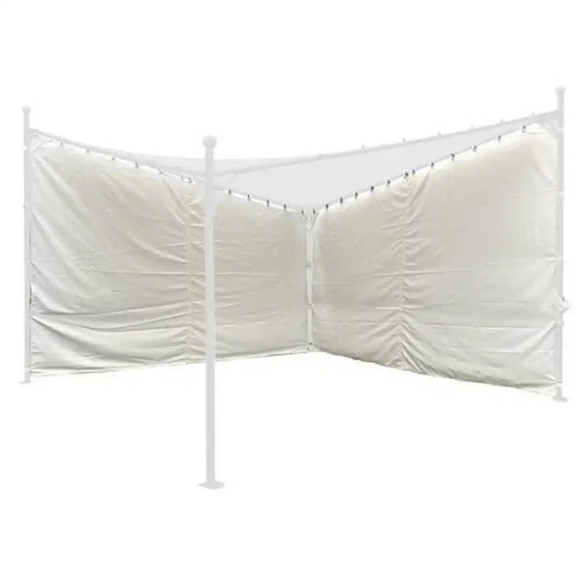 Bild 1 von Siena Garden Pavillon-Seitenteil, Weiß, Textil, 2-teilig, 400x256 cm, Sonnen- & Sichtschutz, Pavillons & Pergolas