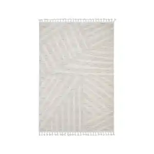 Webteppich Kel Air 1 Naturfarben ca. 80x150cm, Perlmutt, Alabasterfarben