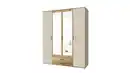 Bild 1 von Kleiderschrank mit Spiegel 159 cm - beige - Eiche - 4-türig - CHICAGO