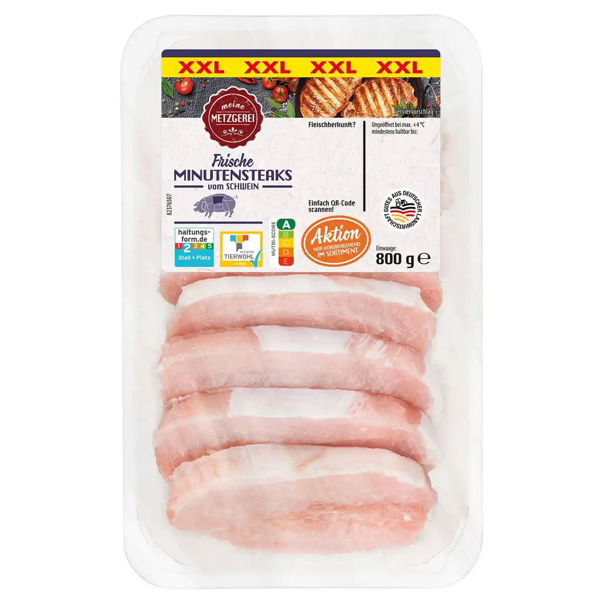 Bild 1 von MEINE METZGEREI Schwein-Minutensteaks XXL 800 g