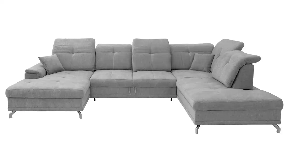 Bild 1 von Wohnlandschaft Schlaffunktion grau Bettkasten - 360 cm - BRITTA