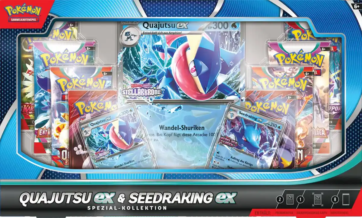 Bild 1 von POKÉMON Sammelkartenspiel Spezial Quajutsu ex & Seedraking ex