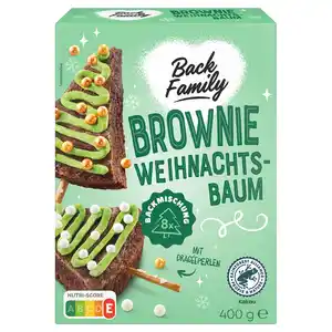 BACK FAMILY Backmischung Brownie Weihnachtsbaum 400 g