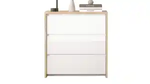 Kommode weiß hochglanz - Jackson Hickory 80 cm x 48 cm - NEXT
