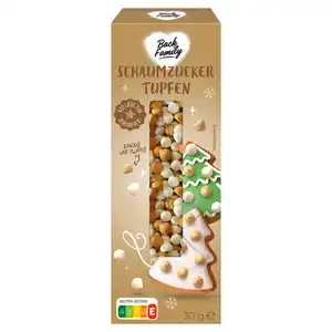 BACK FAMILY Baiser Tupfen 30 g, gold, weiß