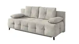 Schlafsofa grau mit Bettkasten Federkern 207 cm - PHIL