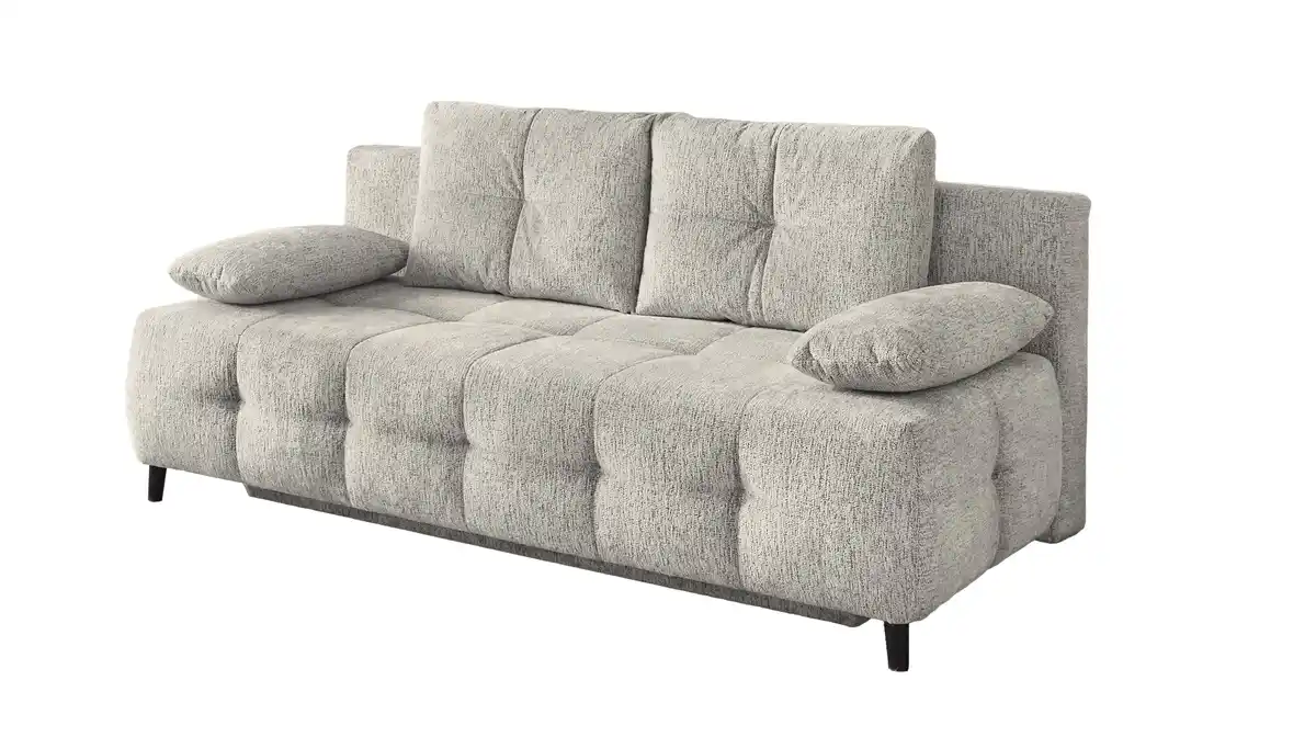 Bild 1 von Schlafsofa grau mit Bettkasten Federkern 207 cm - PHIL