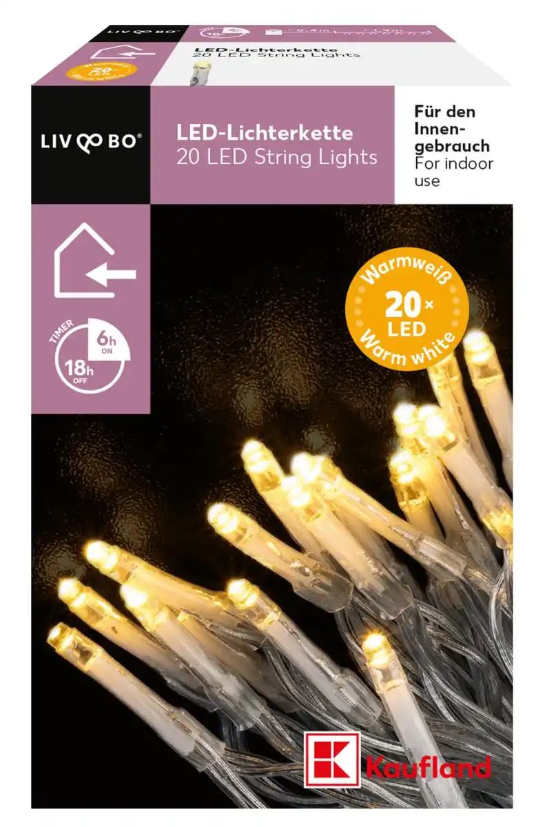 Bild 1 von LIV&BO® LED-Lichterkette mit 20 warmweißen LEDs