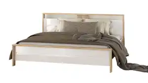 Futonbett 180 x 200 cm weiß hochglanz Jackson Hickory - NEXT