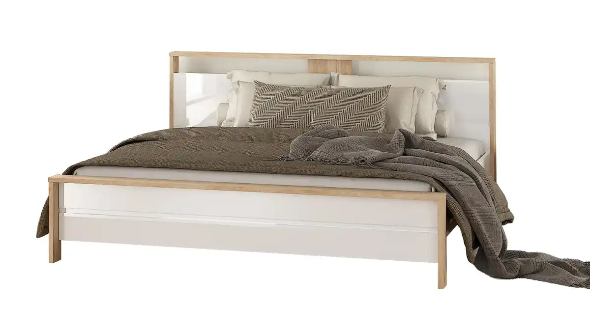 Bild 1 von Futonbett 180 x 200 cm weiß hochglanz Jackson Hickory - NEXT