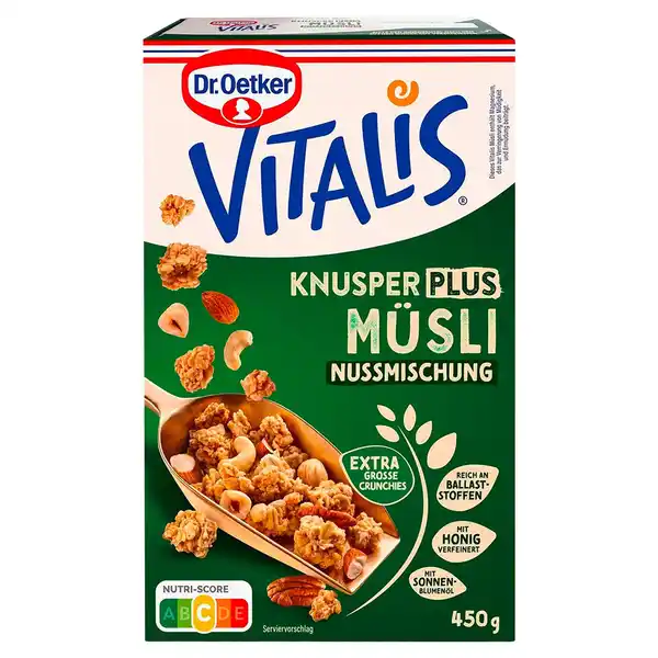 Bild 1 von DR. OETKER Vitalis Müsli 450 g, Knusper plus Nuss