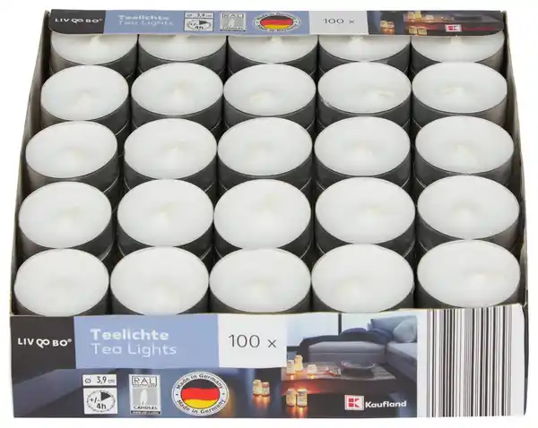 Bild 1 von LIV&BO® Teelichter, 100-St.-Packg.