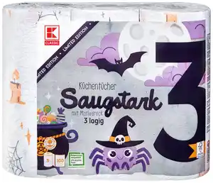 K-CLASSIC Küchentücher Saugstark »Halloween«, Packg. = 3 x 100 Blatt