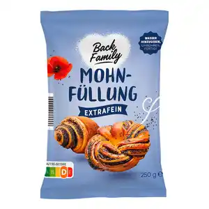 BACK FAMILY Backfüllungen 250 g, Mohn