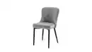 Bild 1 von Polsterstuhl grau Metallgestell Stoffbezug Veloursoptik - ABOSHI