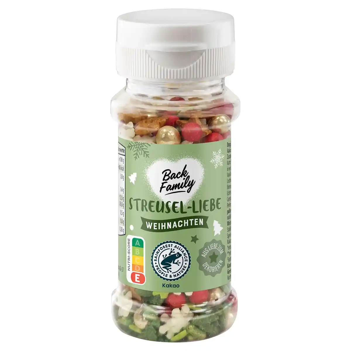 Bild 1 von BACK FAMILY Streusel-Liebe Premium 60 g, grün/rot