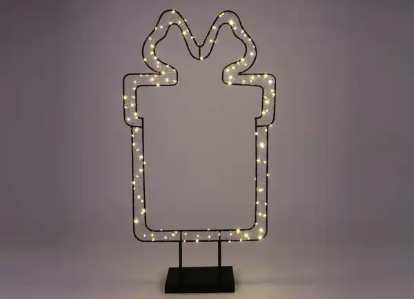 Bild 1 von Mittelgroße LED-Metalldeko mit Timer 60cm LEDs Warmweiß Geschenk