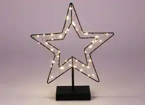 Kleiner Metall-Stern 33,5cm 49 LEDs Warmweiß